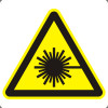 Знак W10 Опасно. Лазерное излучение (пленка 200х200 мм)